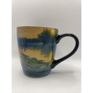 Bass Pro Shops Artist Darrell Bush Fishing Cabin Scene 24oz Coffee Mug